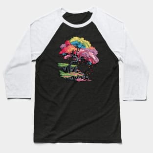 Colorful Sakura Tree #2 Baseball T-Shirt